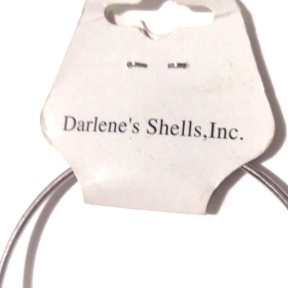 DARLENE SHELLS, INC. GENUINE PAUA ABALONE SEAHORSE BANGLE DANGLE BRACELET-NWT